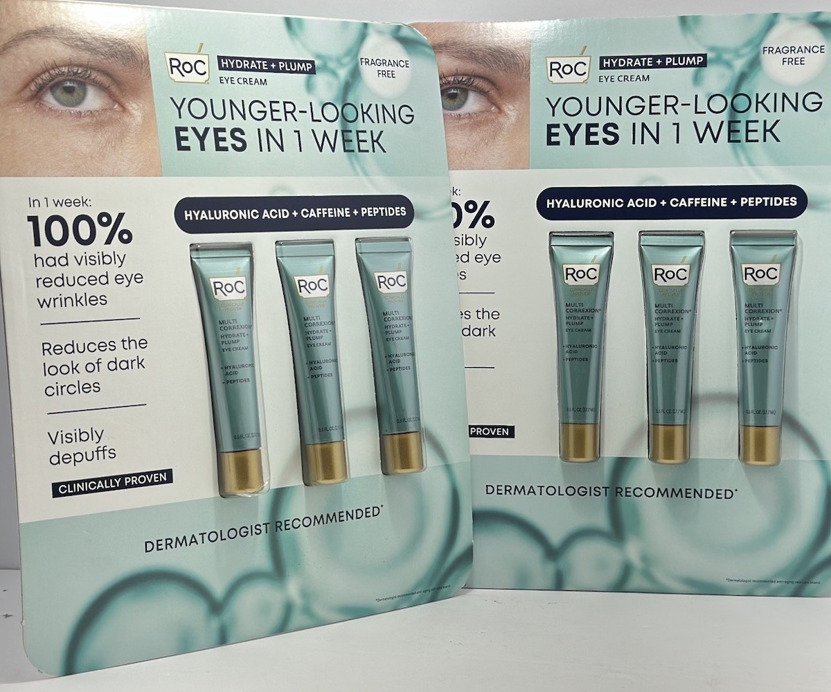 2 Roc Multi Correxion Hydrate + Plump Eye Cream 0.6 fl oz 6 PACK