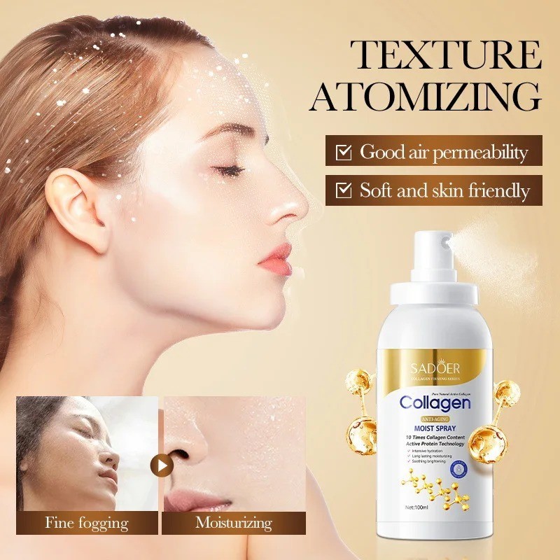 Collagen Moisturizing Facial Spray Cream Hydrating Whitening Anti-aging