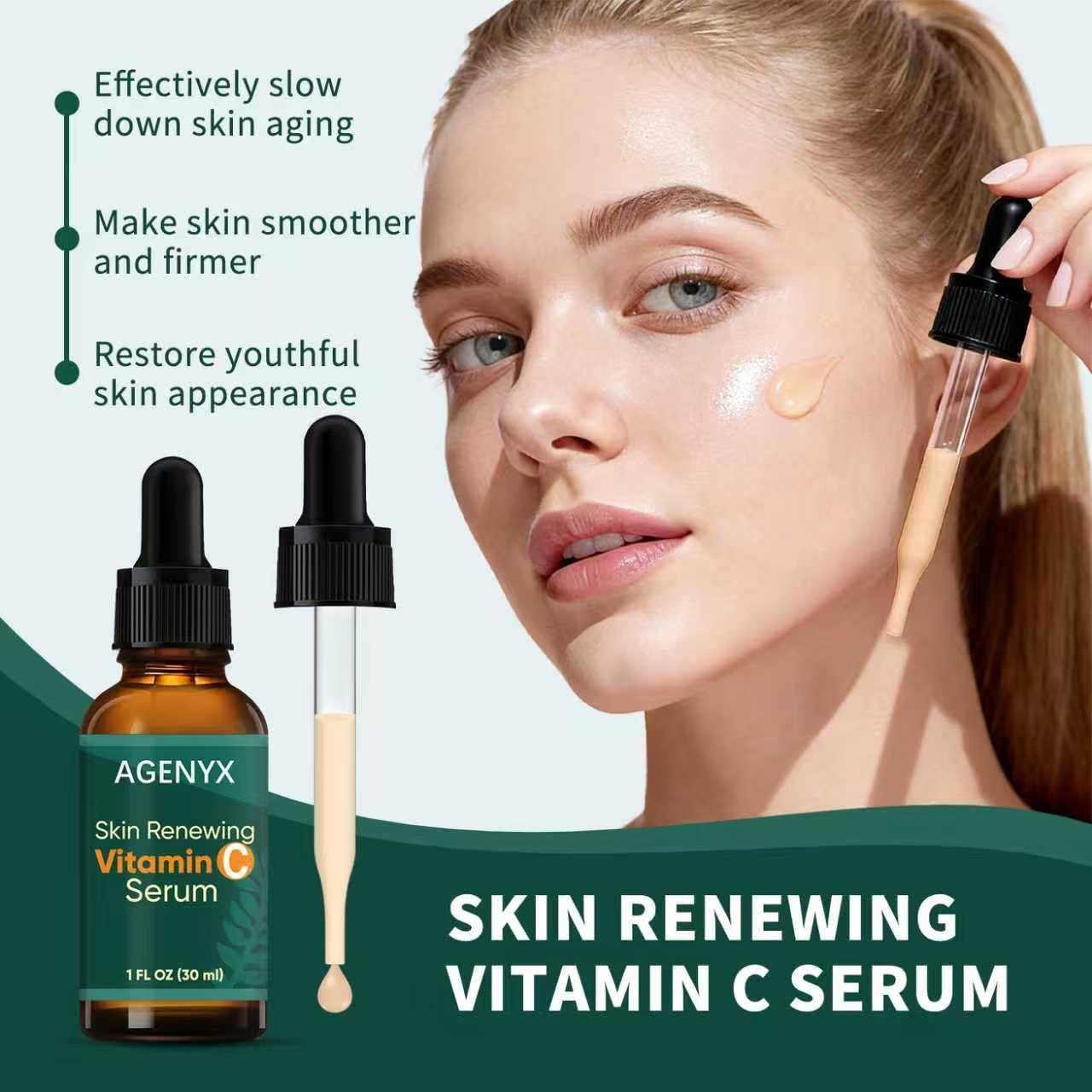 Agenyx Vitamin C Serum for Face with Niacinamide 3%, 1 Fl Oz (Pack of 1)