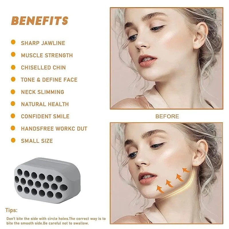 Jaw Exerciser Jawline Trainer Facial Toner Ball Neck Toning Double Chin Remover