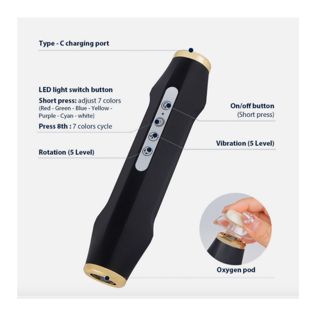 1Pcs Handheld Facial CO2 Bubble Pen Anti Aging Wrinkle Removal Device Skin Care