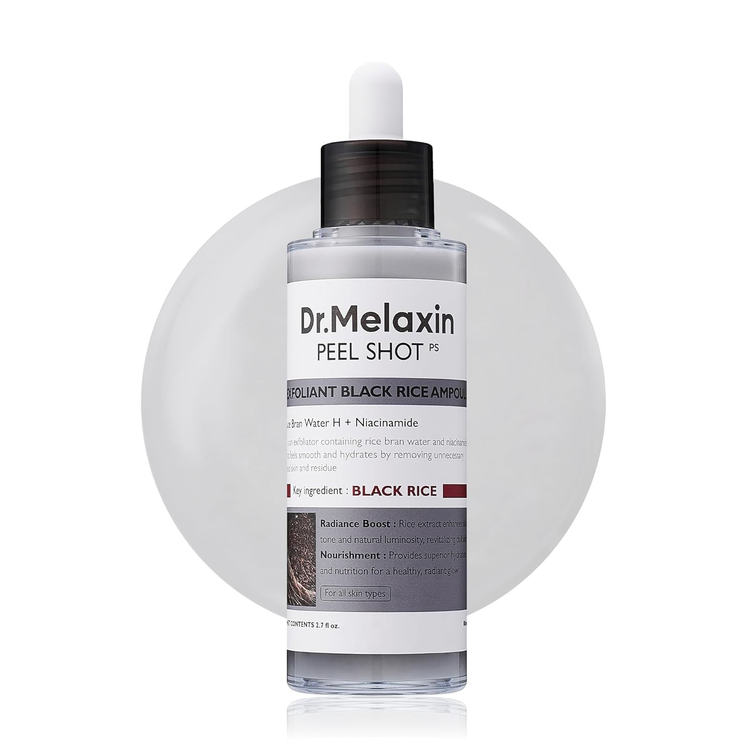 [ Dr.Melaxin ] Peel Shot Glow Black Rice Peeling Ampoule 80ml / 2.7 fl.oz.