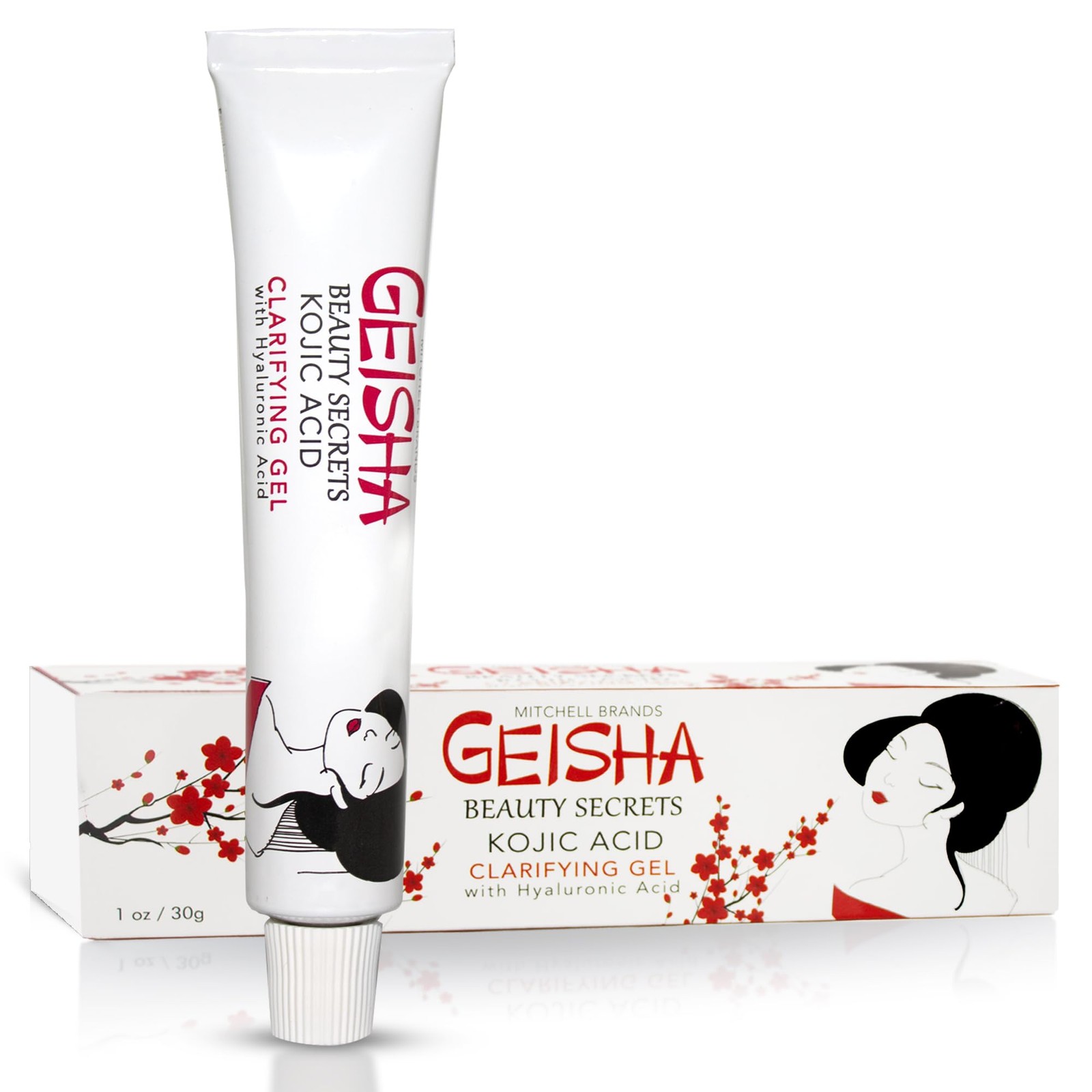 Geisha, Kojic Acid Gel – 1 fl oz 30g | for Face Skin Brightening Clarifying