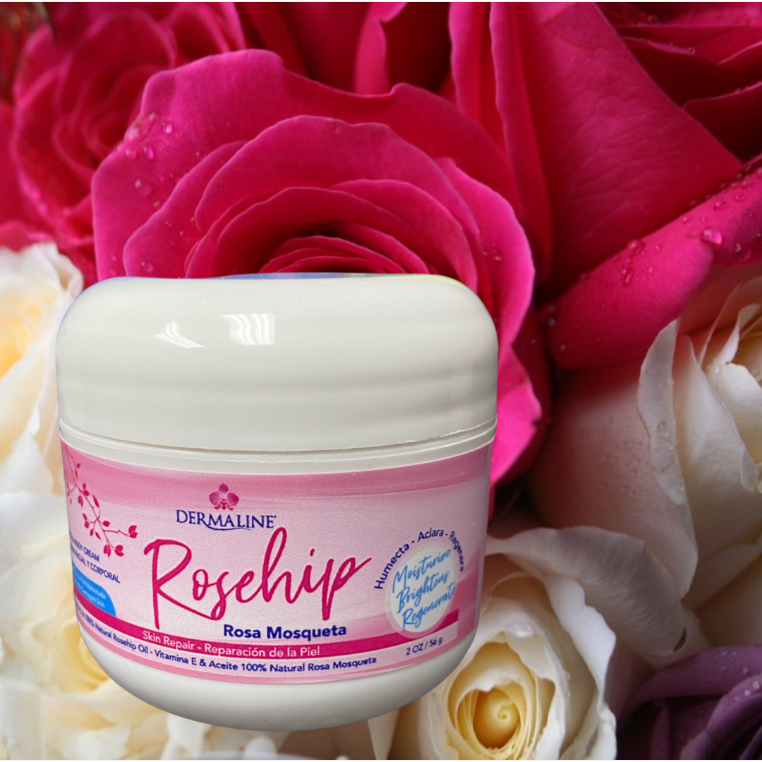 DERMALINE ROSA MOSQUETA CREMA FACIAL Y CORPORAL 2oz/56g