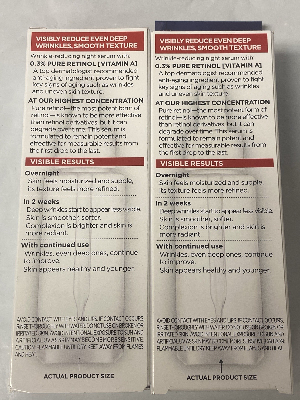 2 L’Oreal Paris Revitalift Derm Intensives Night Serum 0.3% Pure Retinol 1 oz