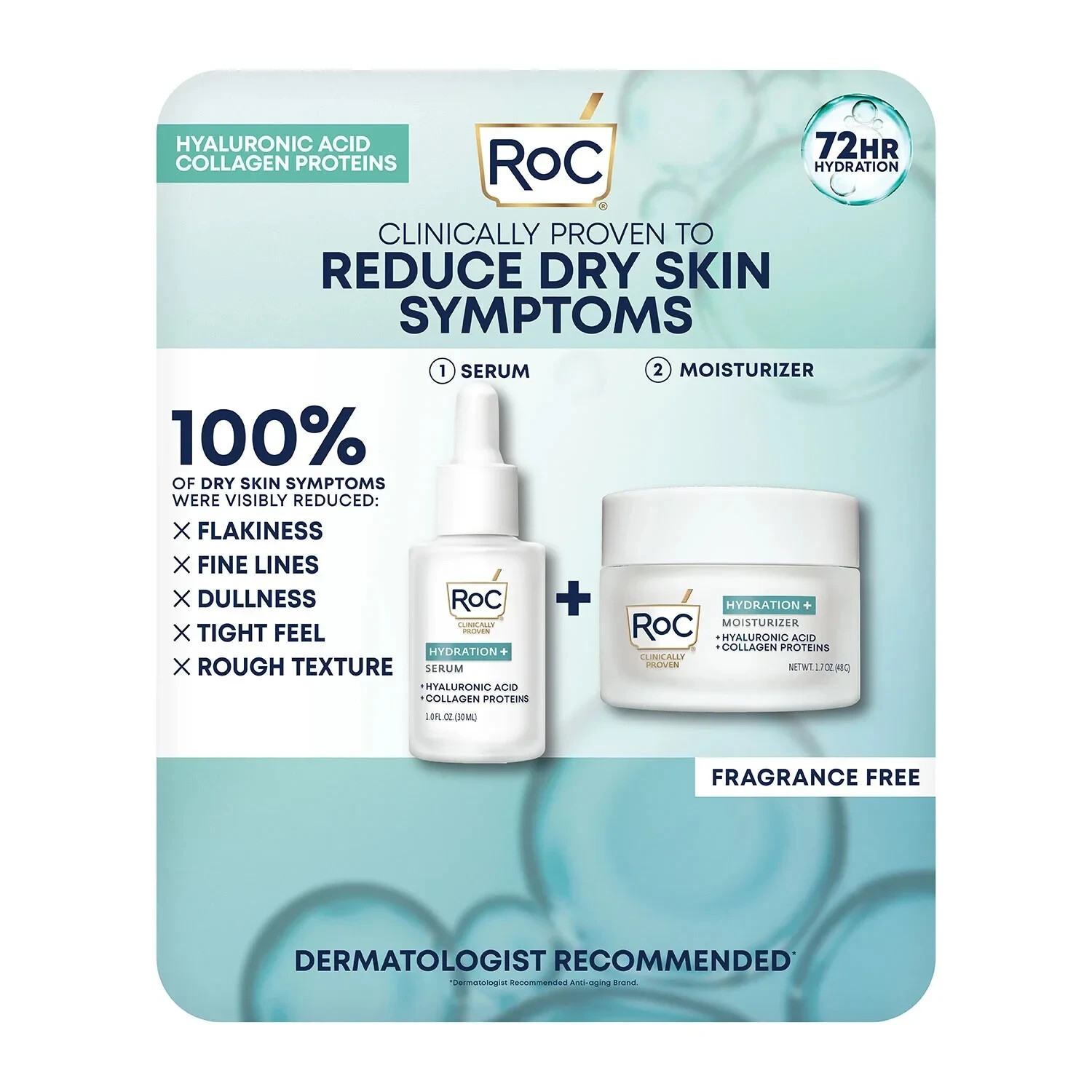 ROC Hydration Plus Moisturizer & Hydration Plus Serum Reduces Dry Skin Symptoms