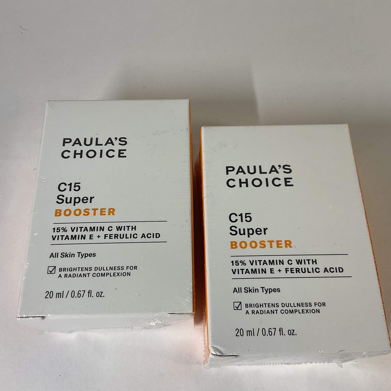 2~ NEW& SEALED ~Paula’s Choice C15 Super Booster All Skin Types .67oz~ 10/2026!!