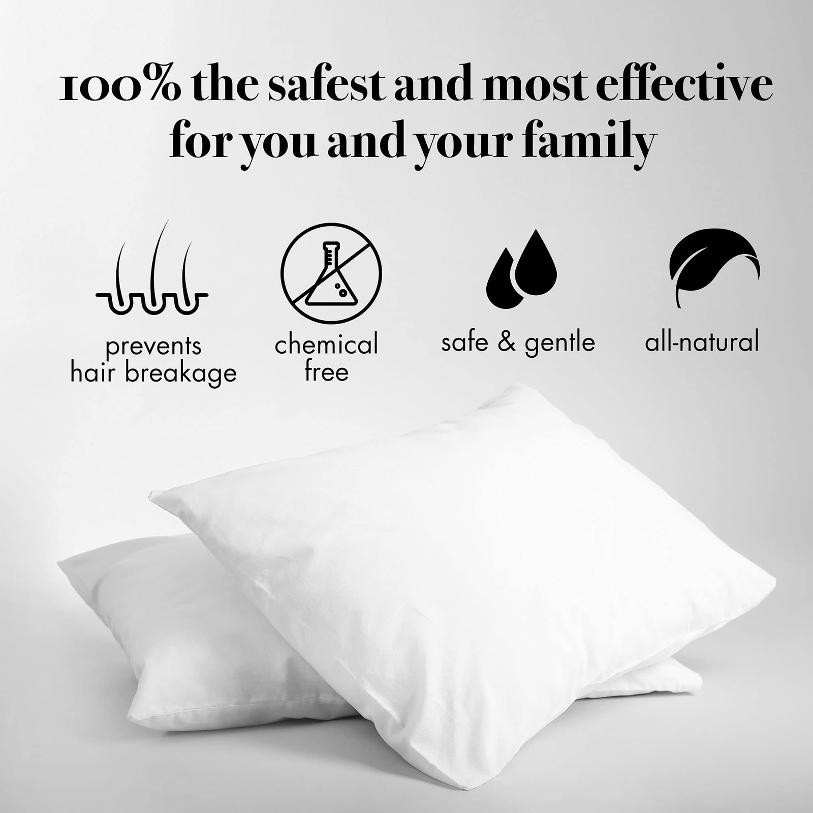 100% Mulberry Silk Pillowcase, Queen Pillowcases for Skin Care and Healthy Ha…
