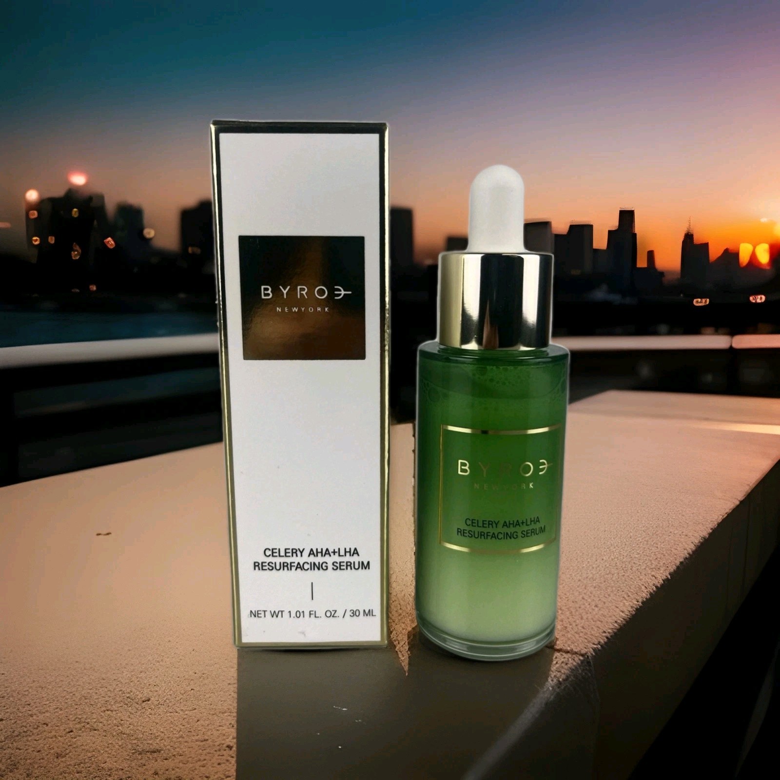 BYROE NEW YORK Celery AHA + LHA Resurfacing Serum 1oz/30mL Full SZ Retail $86