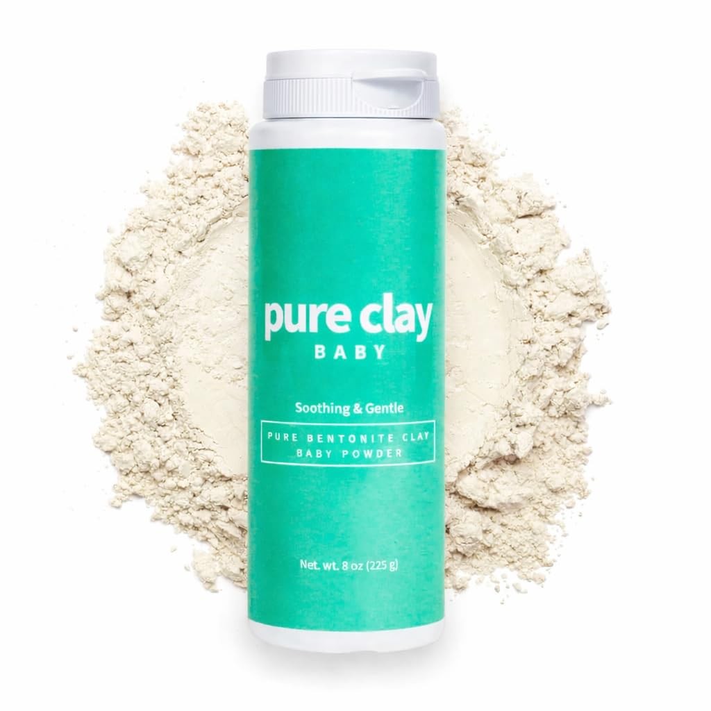 Talc Baby with Organic Bentonite Clay Food for Sensitive Skin, Gentle Calcium…