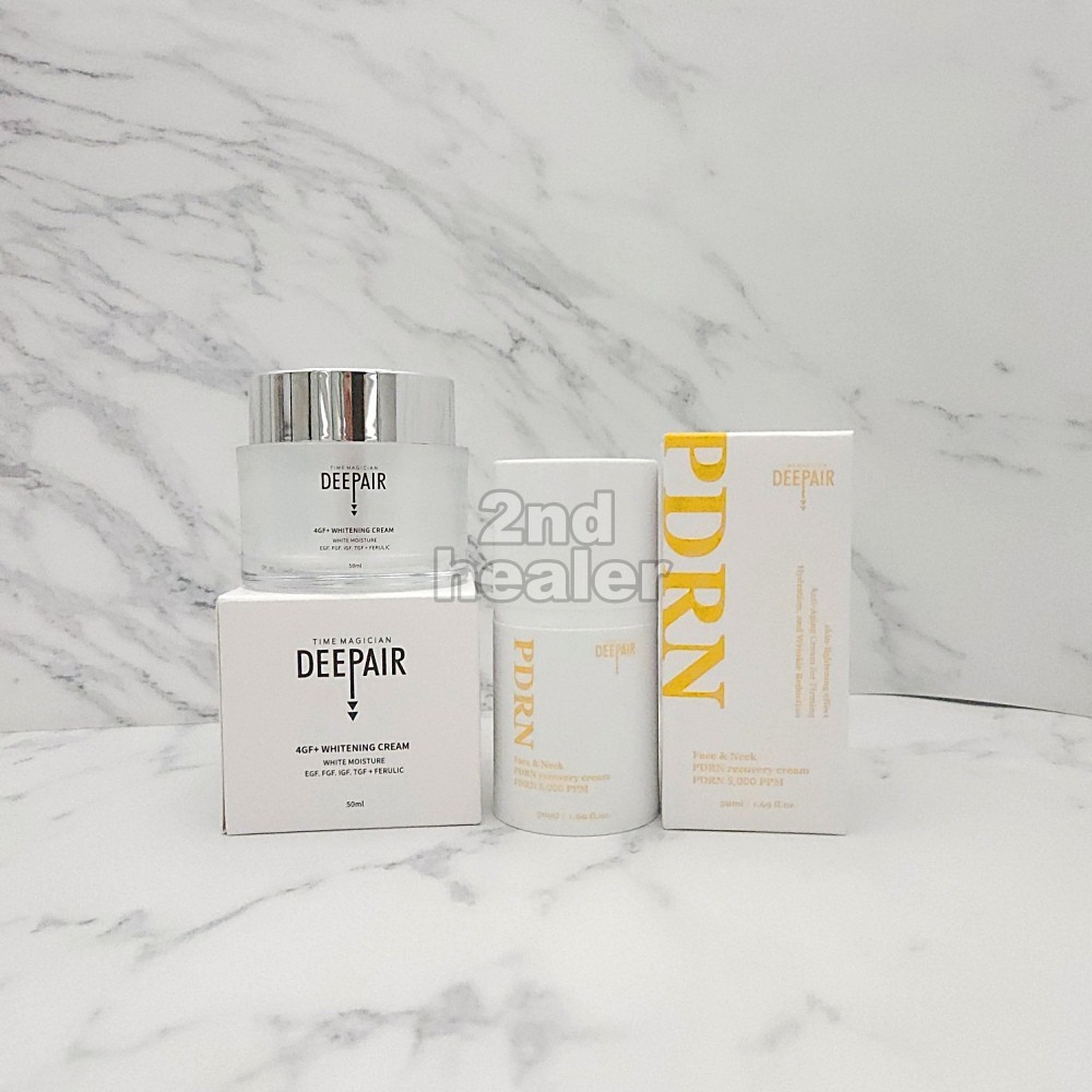 DEEPAIR 4GF Whitening Cream 50ml + PDRN 5000ppm Cream 50ml Anti-Aging Repair