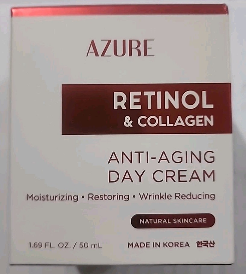 Azure Retinol & collagen Daytime Anti Aging Face Cream 50ml Natural Skincare