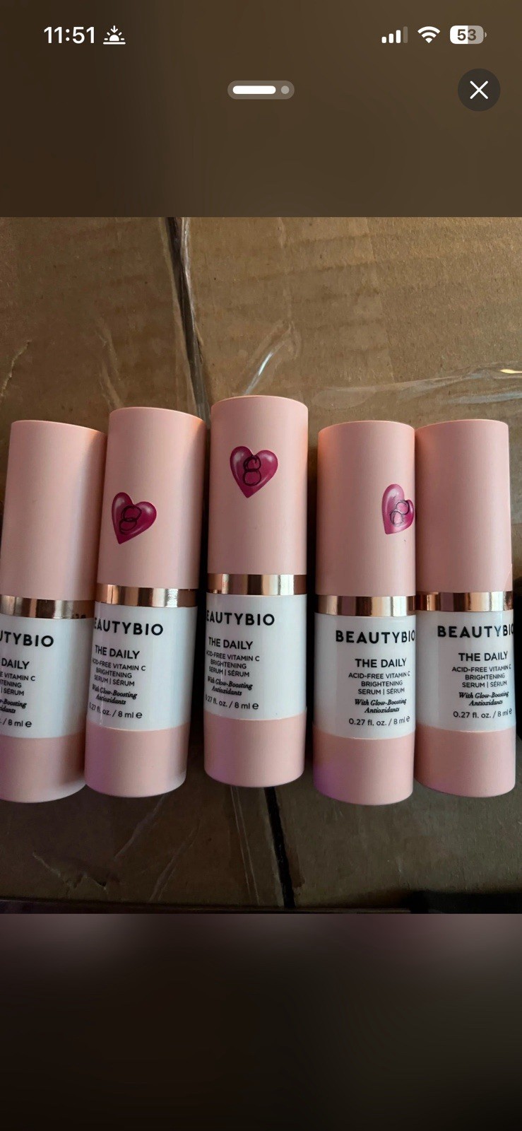 BeautyBio The Daily Acid-Free Vitamin C Brightening Serum .27 fl.oz SEALED