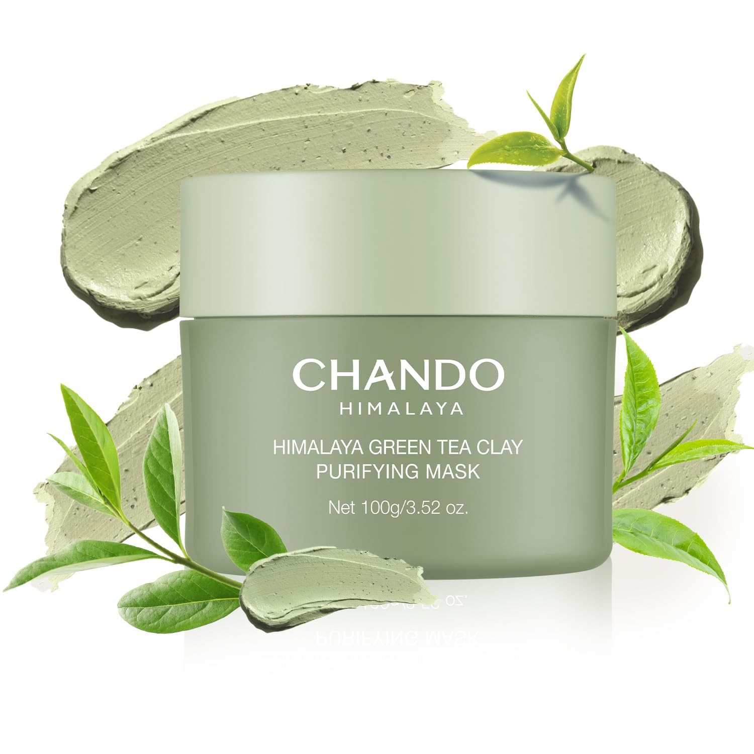 Purifying Green Tea Mask, Natural Facial Clay Mask Deep Pore Cleansing with G…