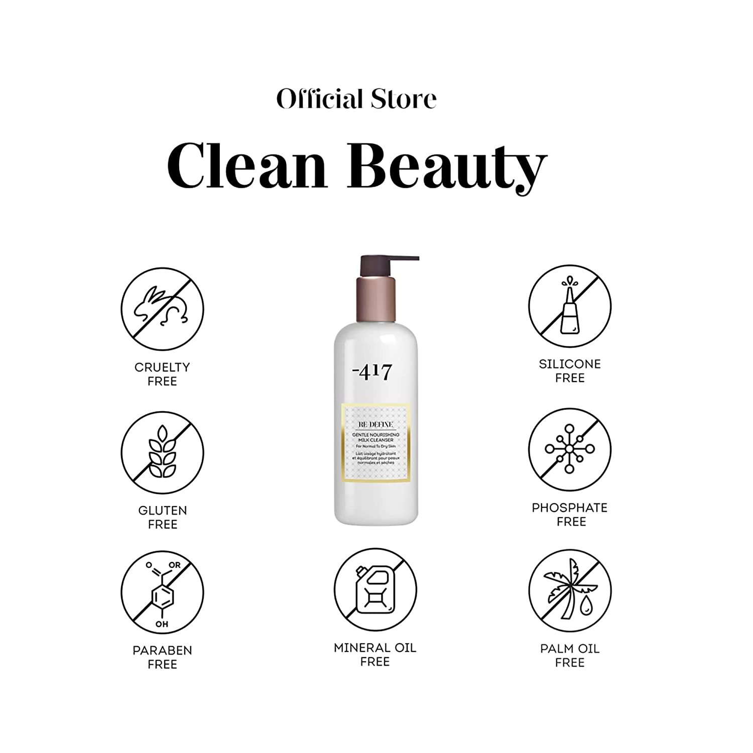 -417 Dead Sea Cosmetics Redefine Gentle Nourishing Milk Cleanser – 11.8 oz – Nou