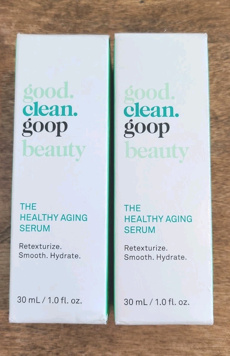 Lot/2 Good.Clean.GOOP Beauty THE HEALTHY AGING SERUM Smooth Hydrate 1 fl oz Each