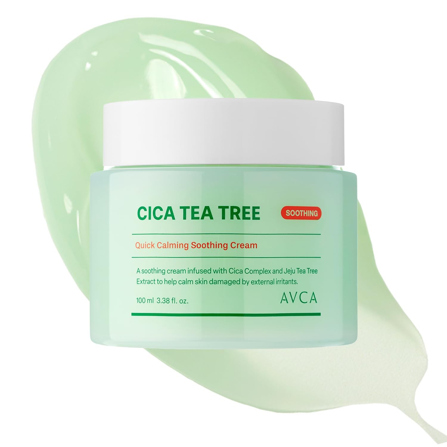 Quick Calming Cica Tea Tree Cream 100ml(3.38 fl. oz) – Soothing Moisturizer f…