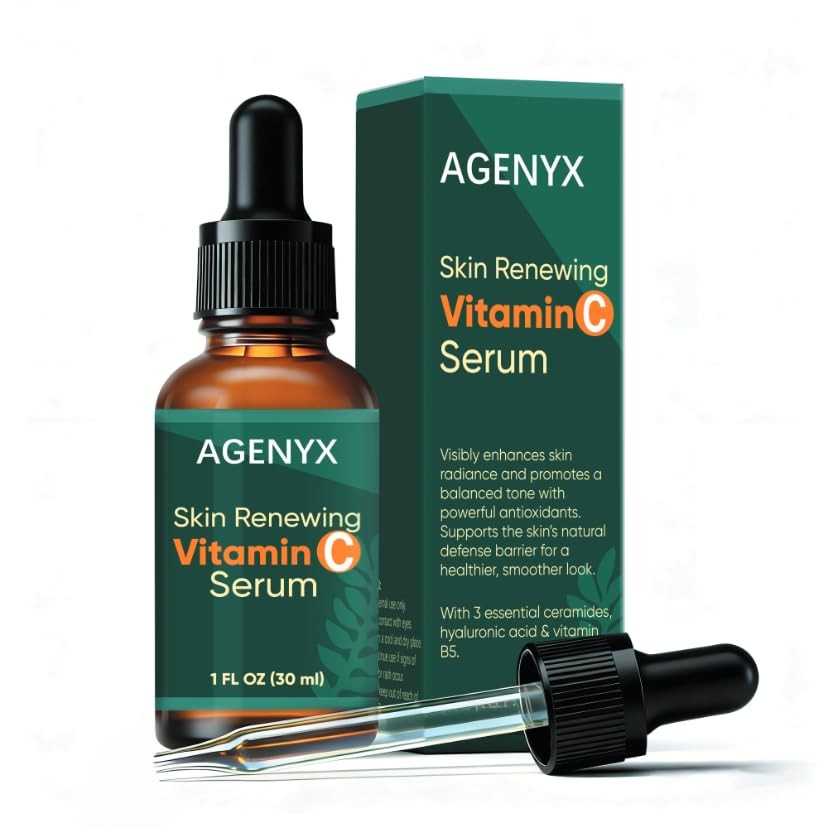 Agenyx Vitamin C Serum for Face with Niacinamide 3%, 1 Fl Oz (Pack of 1)