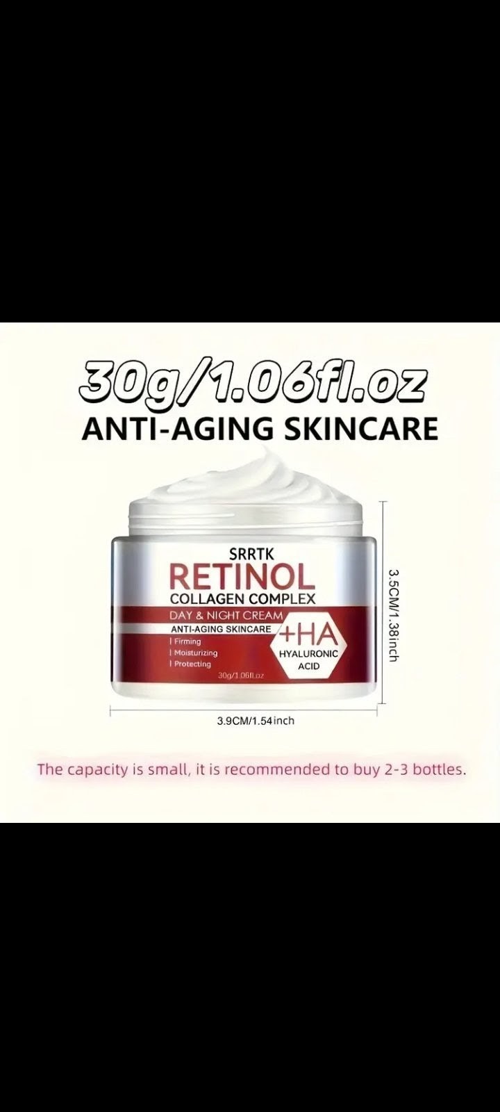 Retinol Collagen Day & Night Face Cream with Hyaluronic Acid & Vitamin E –…