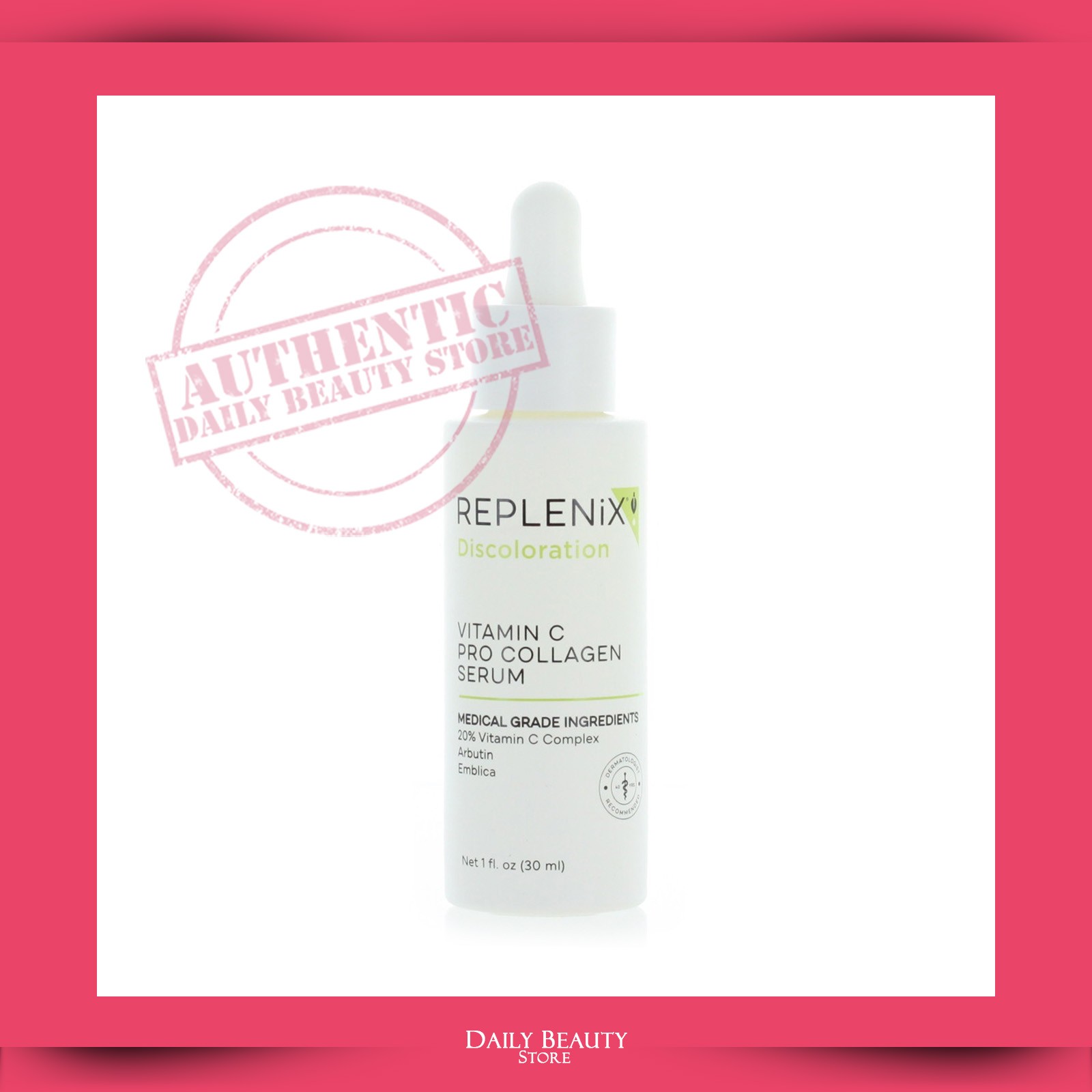 Replenix Vitamin C Pro Collagen Brightening Serum 1oz 30ml NEW FAST SHIP