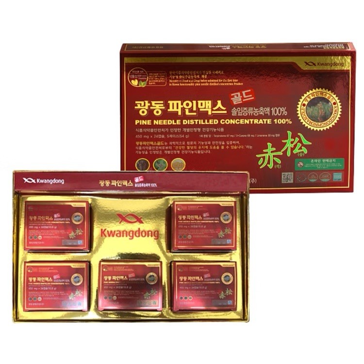 Kwangdong Korean Local Red Pine Essential Oil 120 Capsules 450mg