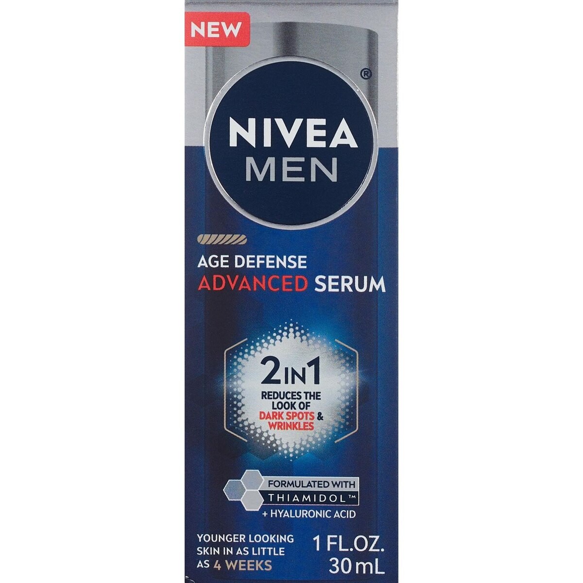 Nivea Men Age Defense Advanced Face Serum 2in1 for Dark Spots & Wrinkles 1 Fl oz