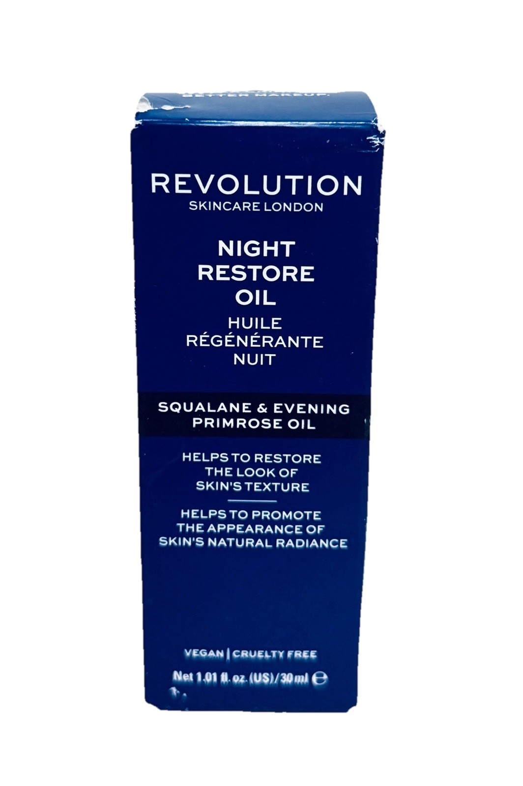 Revolution Skincare Night Restore Oil Squalane & Evening Primrose 1 oz VEGAN