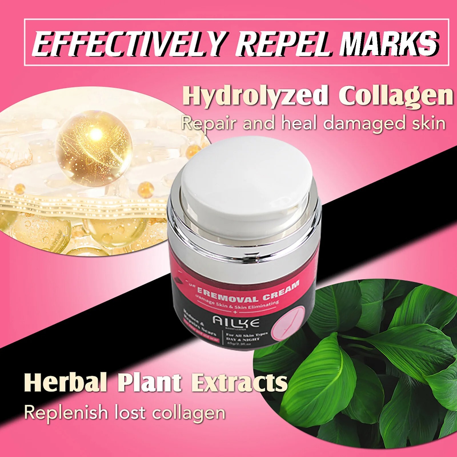 AILKE Natural and Organic Marks Clearing Cream to Reduce the Appearance of Marks