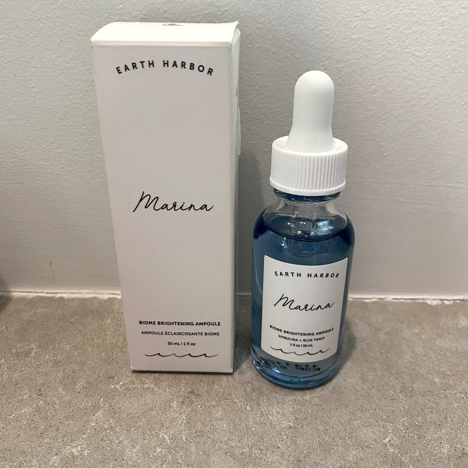 Earth Harbor MARINA Biome Brightening Ampoule. 1 fl.oz. New in Box