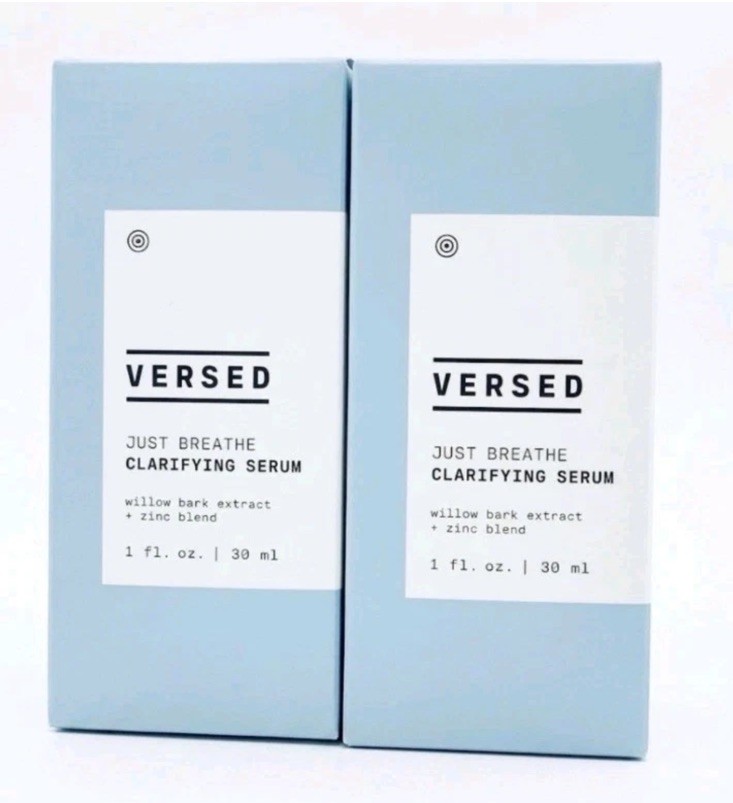Bundle of 2- VERSED Just Breathe Clarifying Facial Serum Bundle NEW IN BOX
