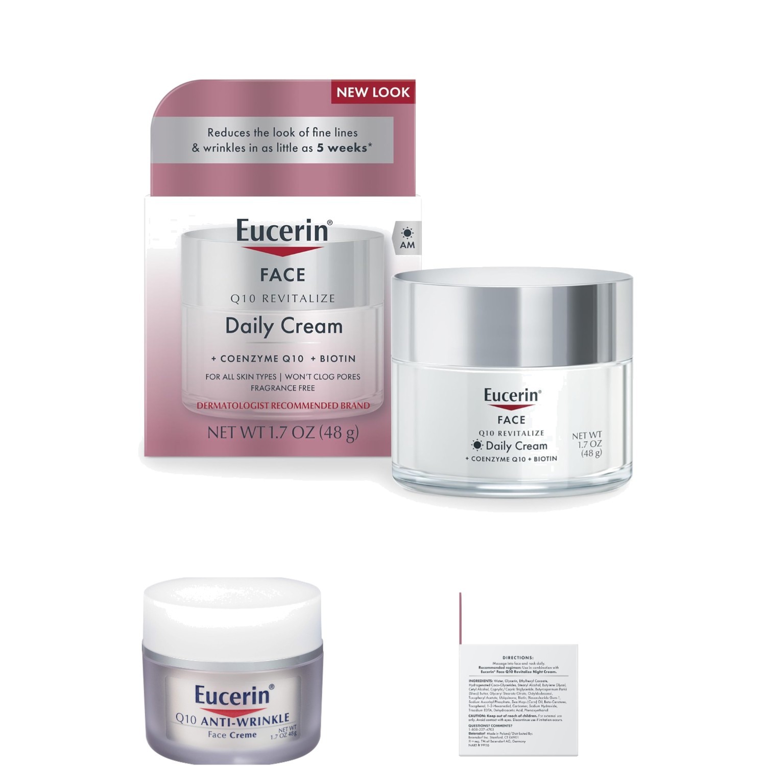 Hydrating Q10 Anti-Wrinkle Creme 1.7 Oz – Gentle Formula for Fine Lines Relief