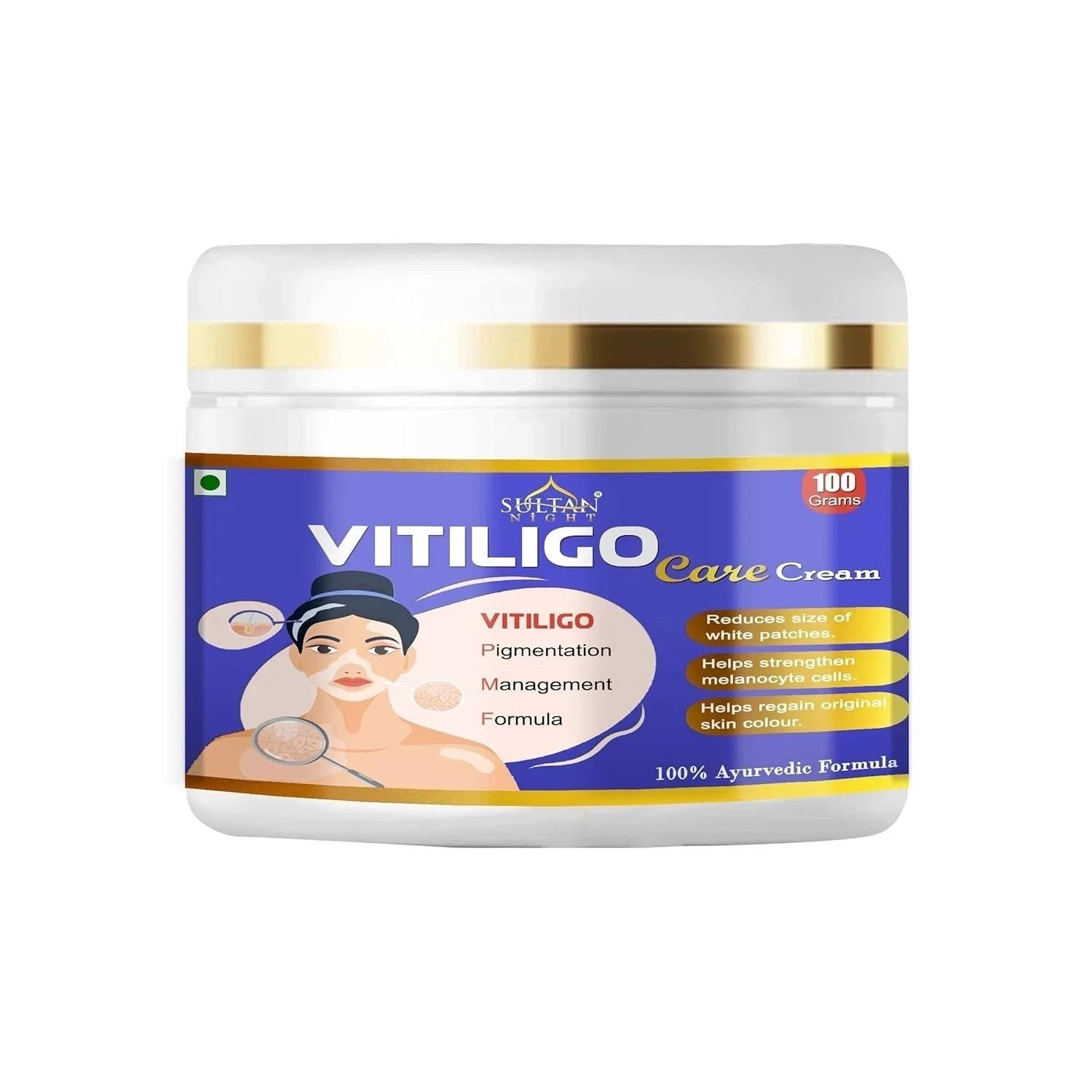 Vitiligo Cream 100gm Effective Herbal Formula For White Patches & Skin Repair