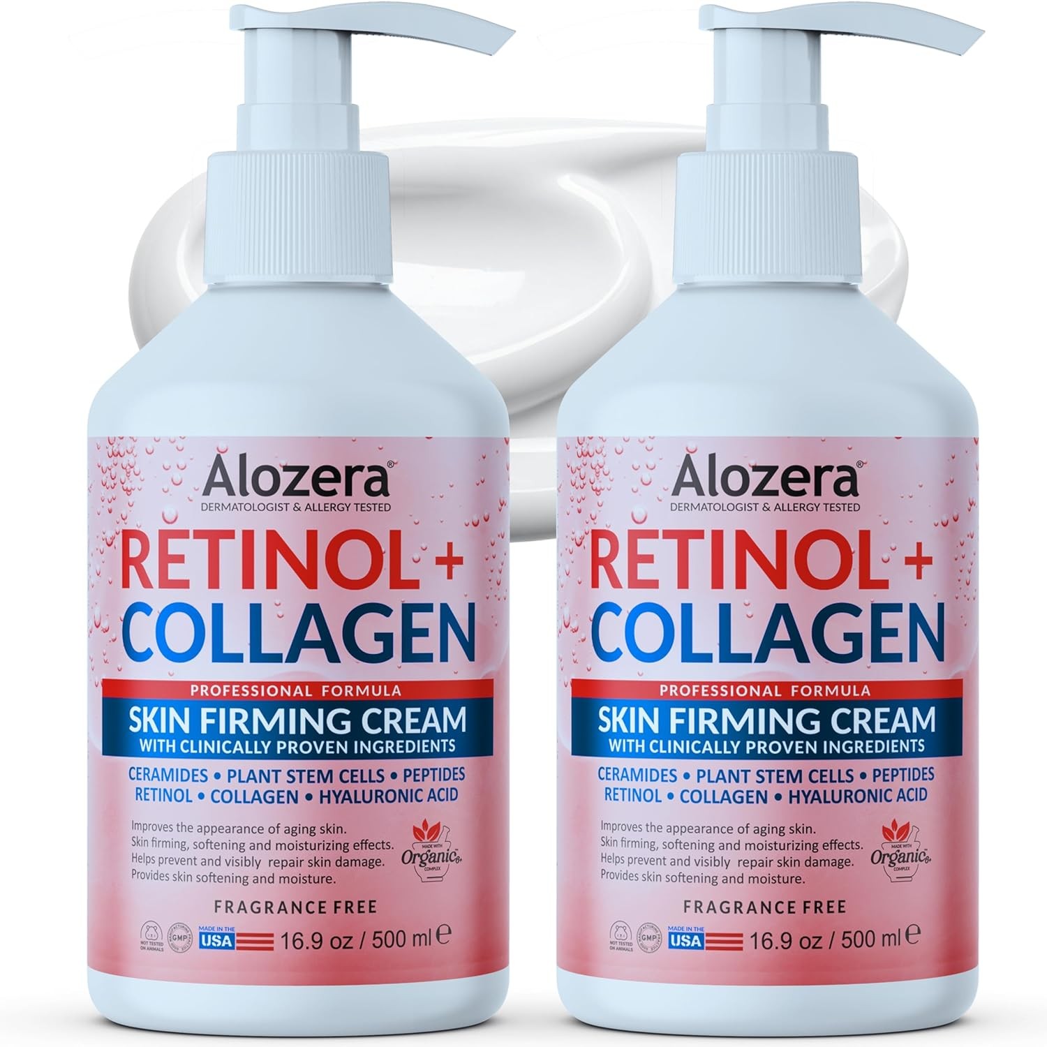 Alozera Retinol Collagen Face & Body Lotion with Stem Cells, Anti-Aging