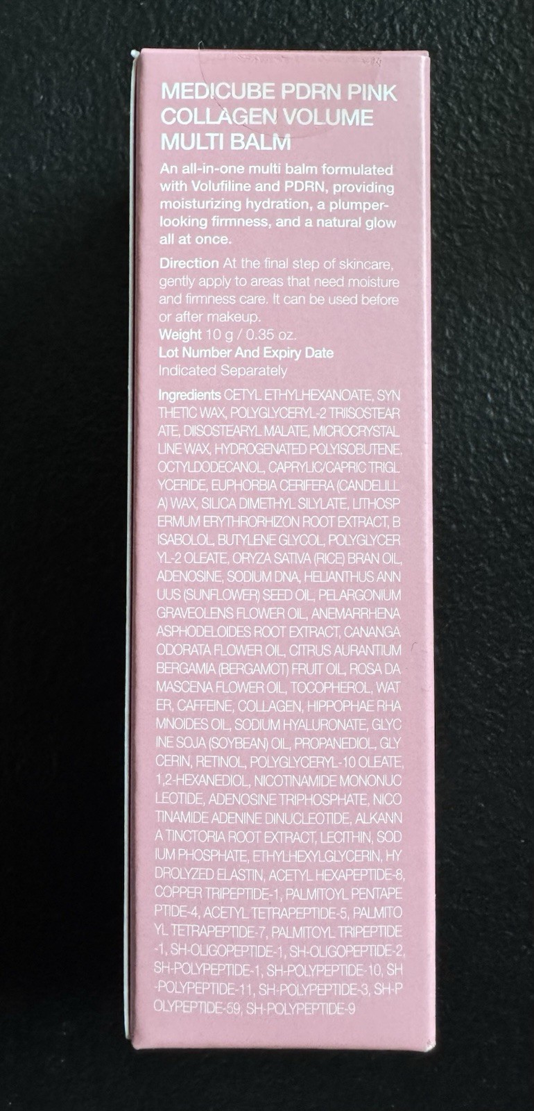 medicube PDRN pink collagen volume multi balm 10g 5% volufiline: Factory Sealed