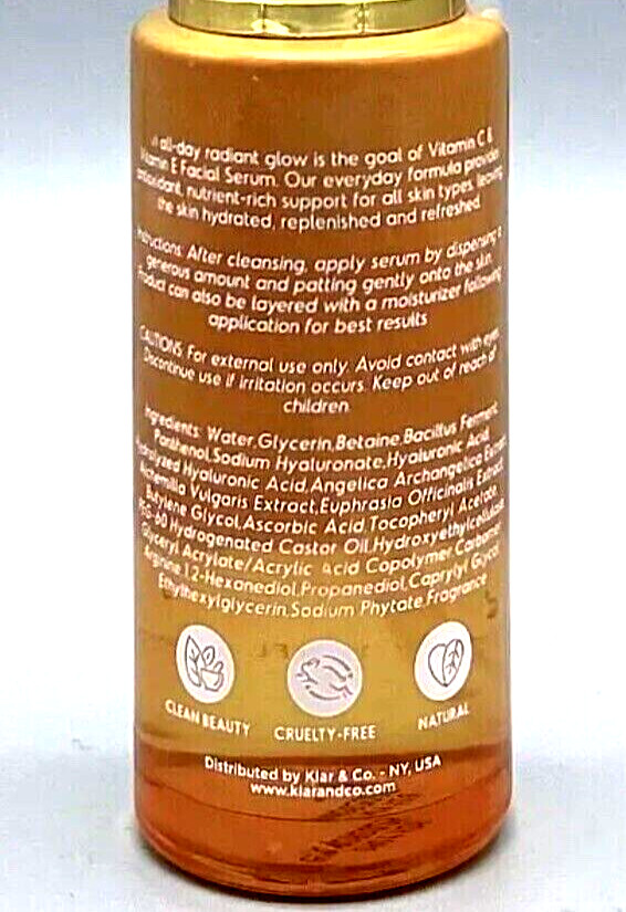 ENVY Vitamin C & Vitamin E Glow-Boosting Facial Serum 1.69 OZ.Exp 05/2026