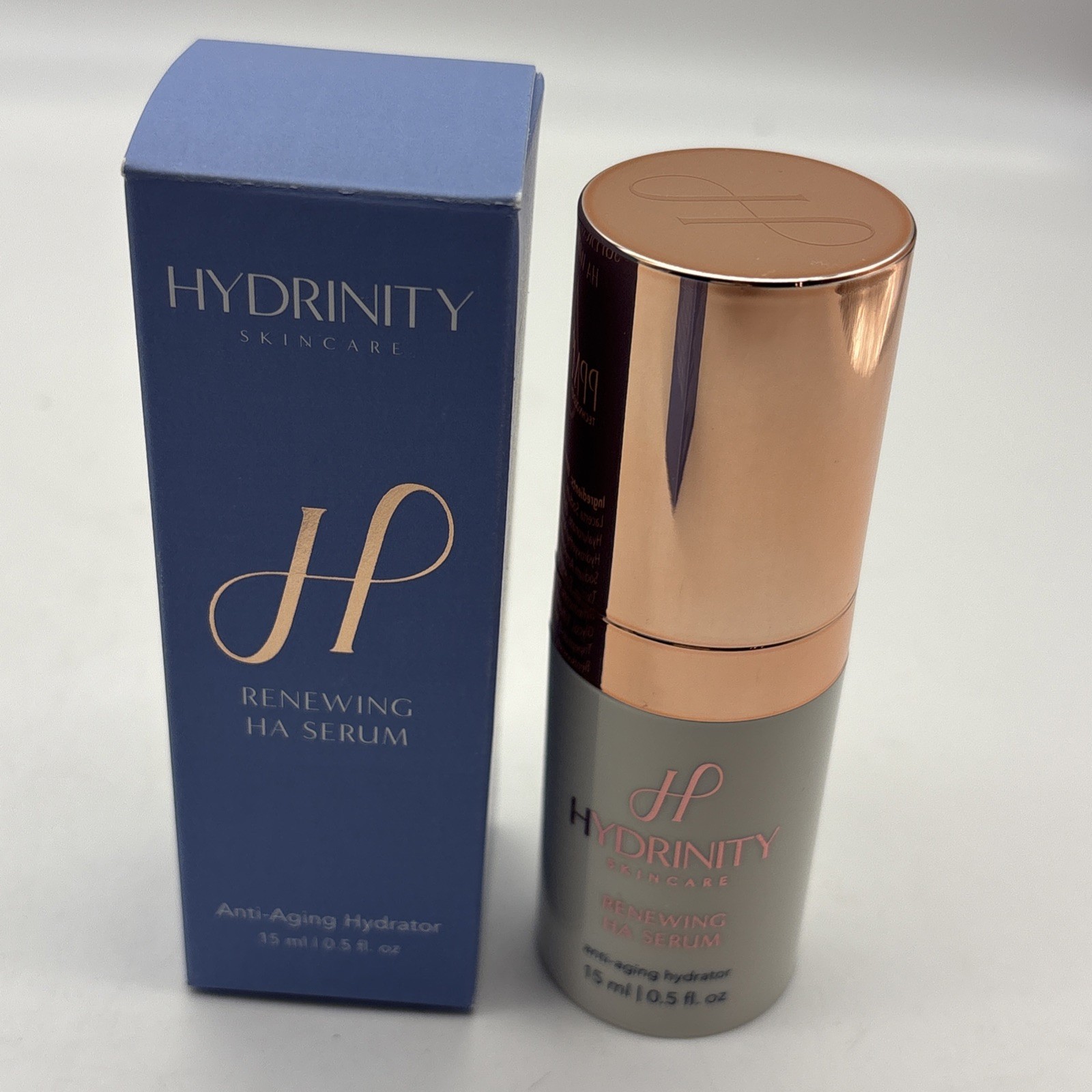 HYDRINITY Renewing HA Serum .5 Ounce 15 ml In Box BRAND NEW. 1oz Total (x2)