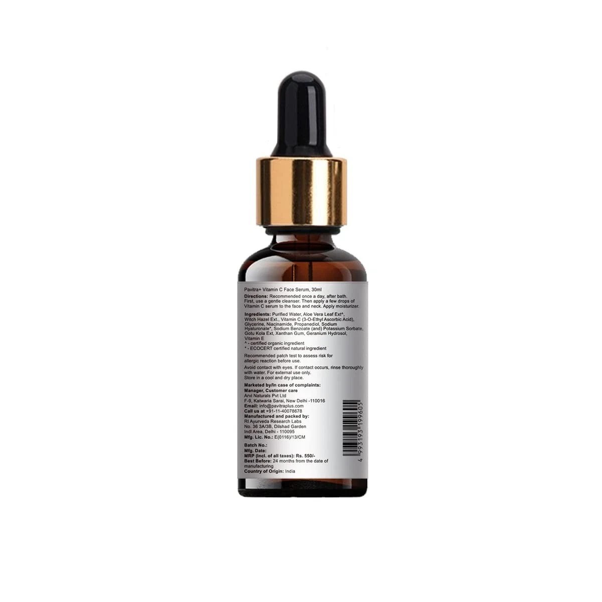 Pavitra+ Vitamin C Face Serum For Glowing Skin 30ml