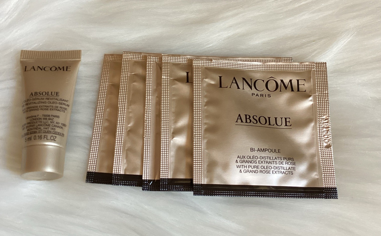 Lancome Absolue Bi-Ampoule W/Pure Oleo& Grand Rose ,The Revitalizing Oleo-Serum