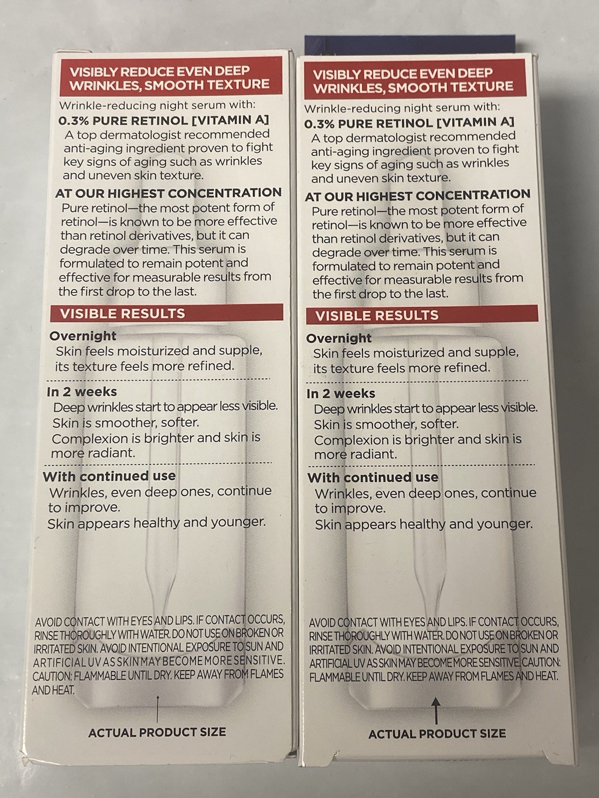 2 L’Oreal Paris Revitalift Derm Intensives Night Serum 0.3% Pure Retinol 1 oz