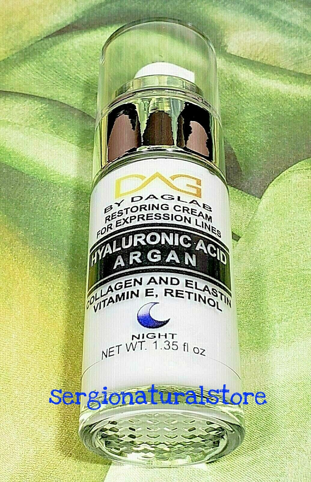 Hyaluronic Acid ARGAN Collagen Elastin Anti-Aging Night (1.35 oz) Crema de Noche
