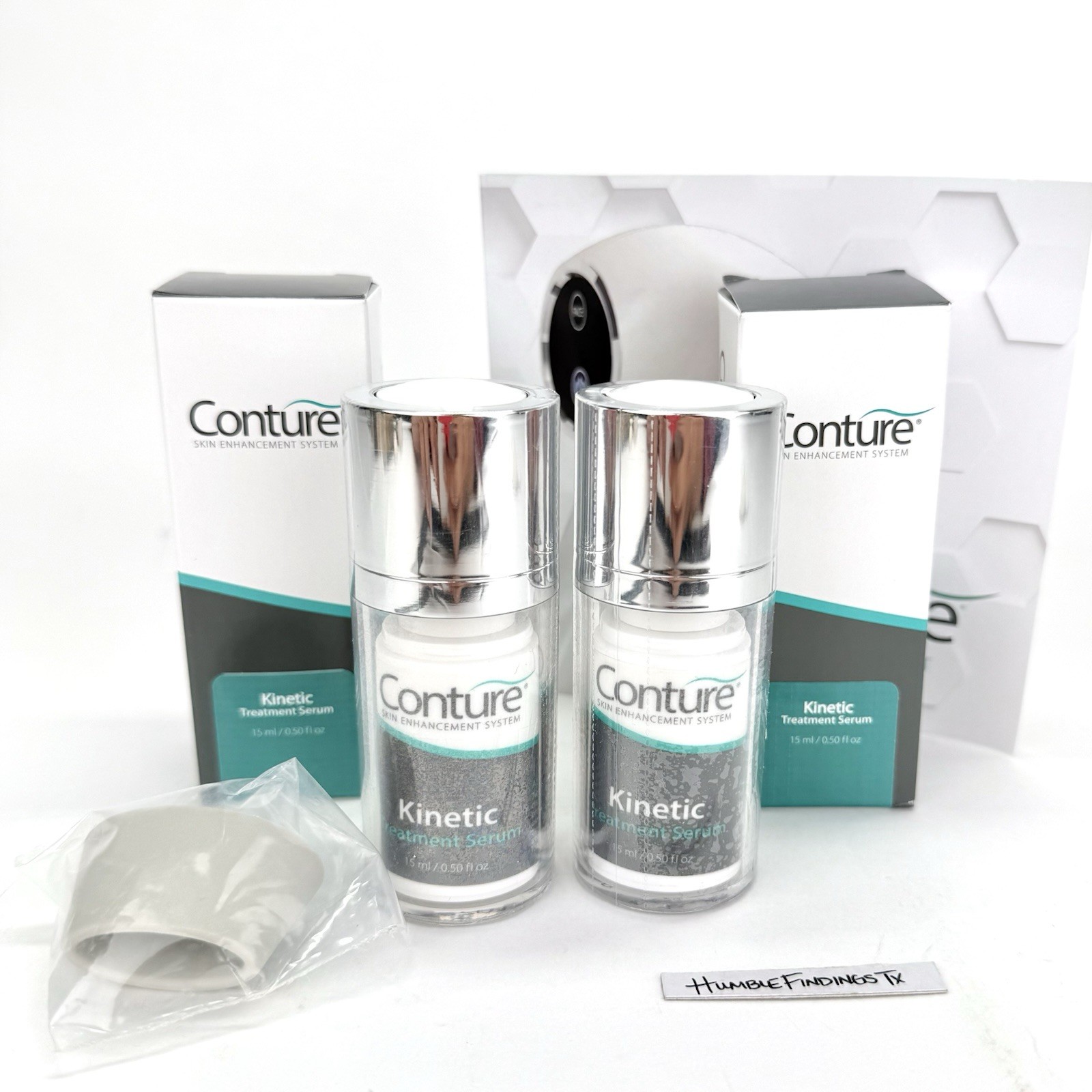 2x Conture Kinetic Treatment Serum & Replacement Head Set Lot 15ml NEW Luminess
