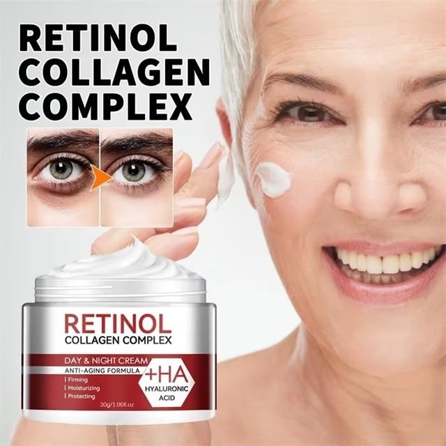 Retinol Anti Aging Face Moisturiser Cream with Collagen Hyaluronic Acid – 1.7oz
