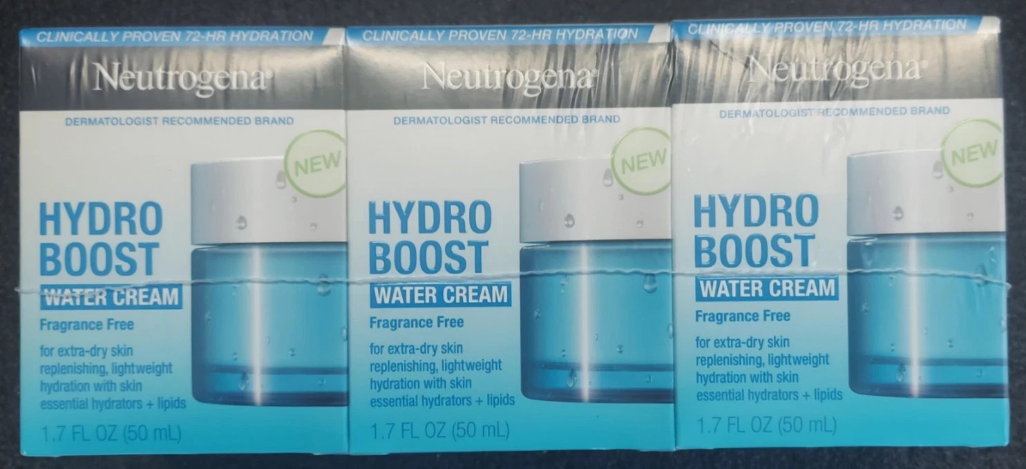 3 Pack – Neutrogena Hydro Boost Hyaluronic Acid Water Cream 1.7 oz (50 mL) New