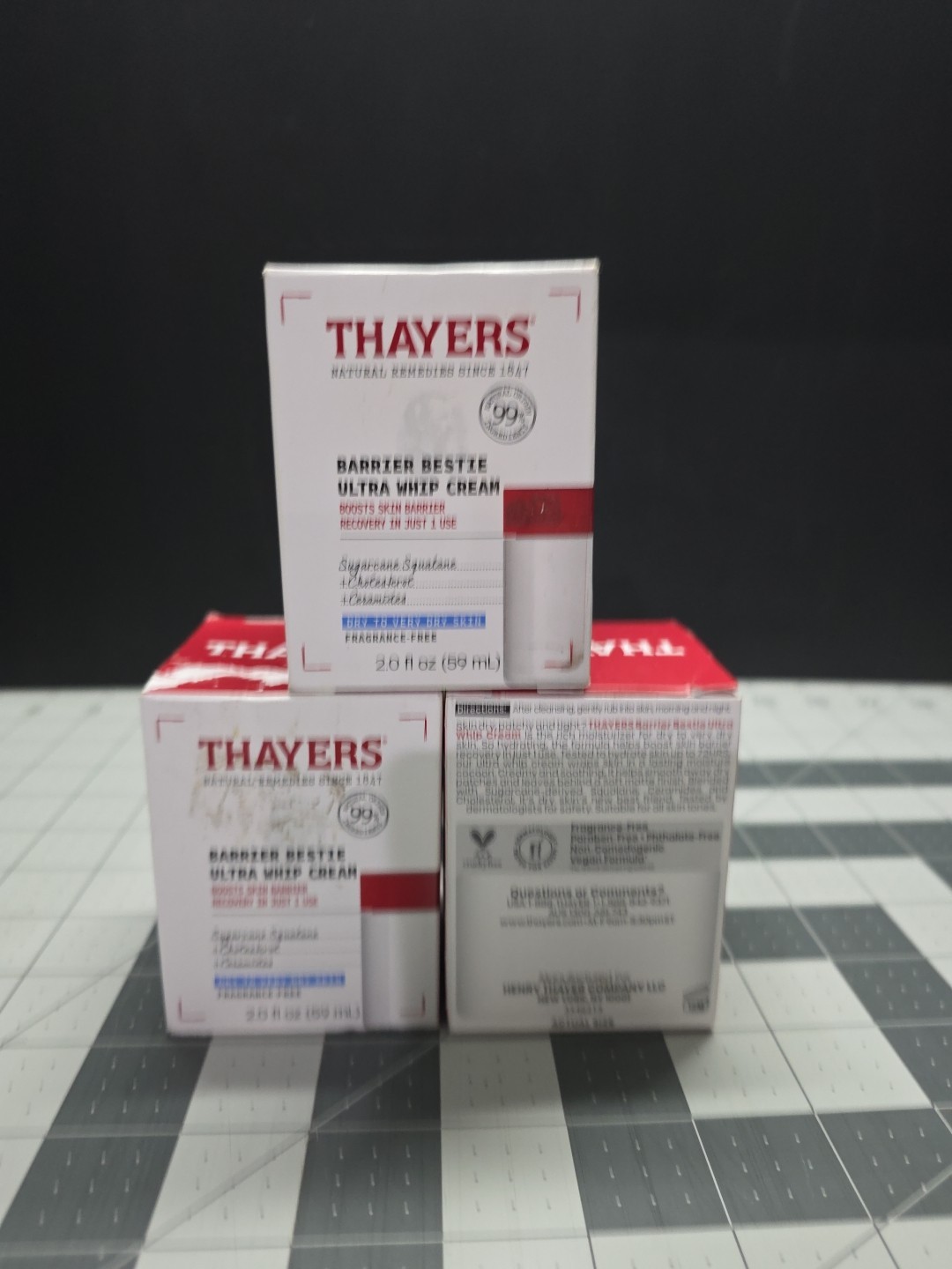 Lot Of 3- Thayers Barrier Bestie Ultra Whip Cream Fragrance-Free