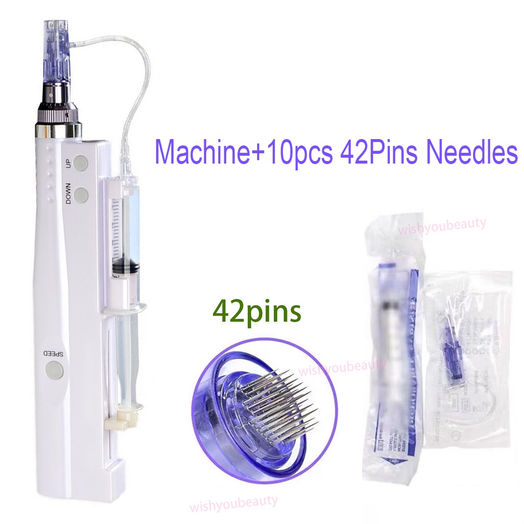 Skin Rejuvenation Micro Pen Device with 42 Pin Replacement Cartridges