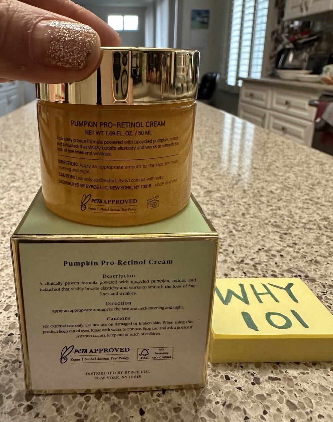 BYROE Pumpkin Pro-Retinol Cream 1.69oz/50mL FULL SZ; SEALED BOX $110