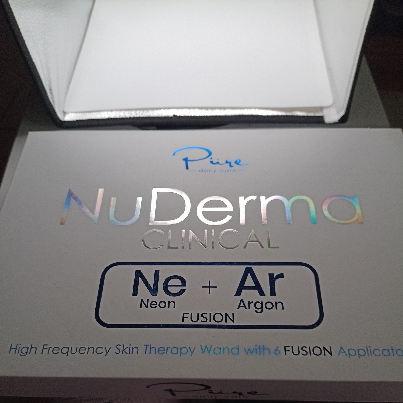 NuDerma Clinical Skin Therapy Wand – 6 Fusion Neon & Argon Wands *OPEN BOX*