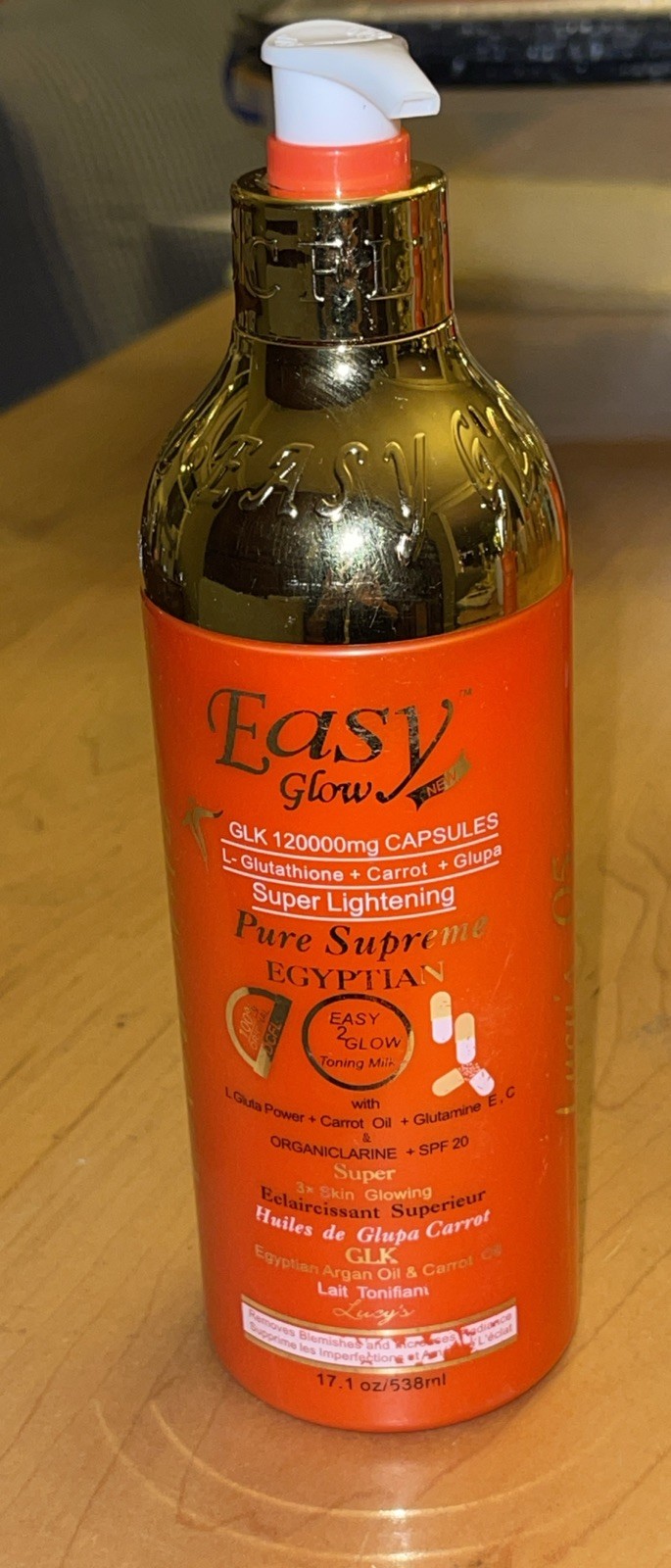 Easy Glow Pure Supreme Egyptian L-Glutathion & carrot, Super Lightening Lotion
