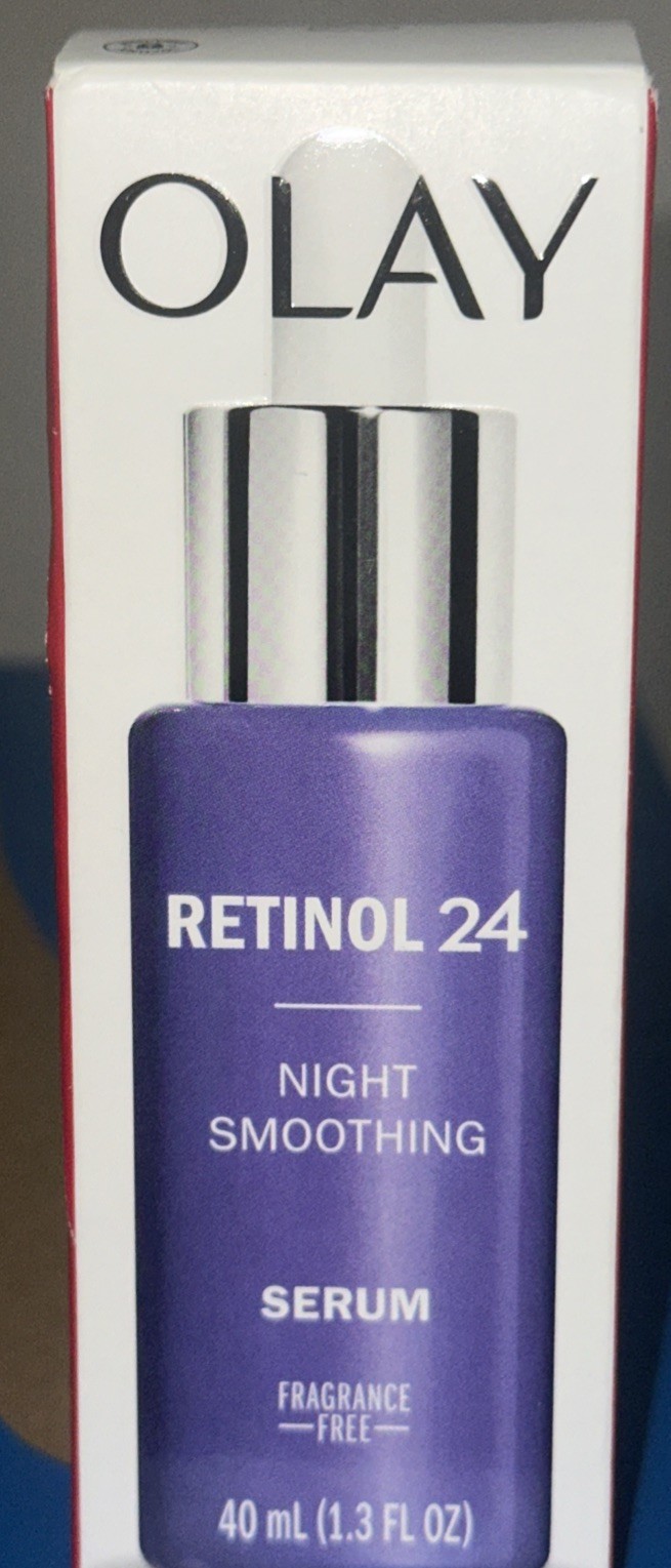 Olay Retinol 24 Night Smoothing Serum Fragrance Free 1.3 fl oz NEW!
