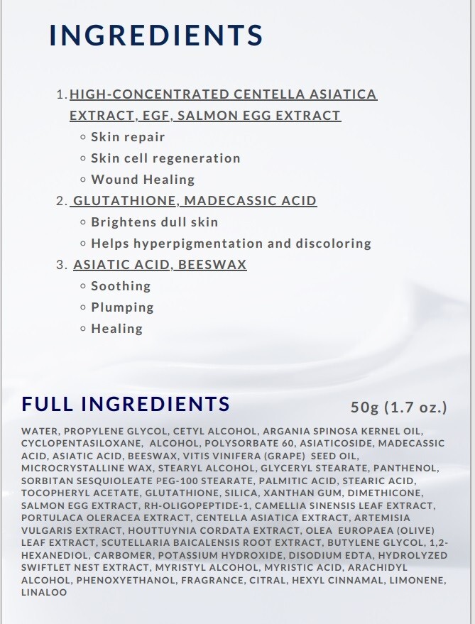CICA CREAM – GLUTANEX POST LASER REPAIR